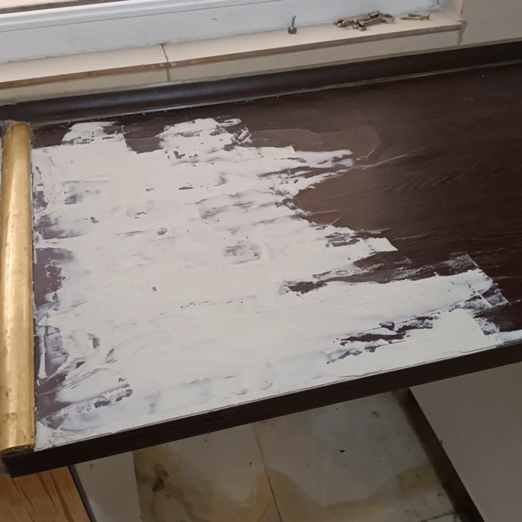 برچسب کابینت طرح چوب کد 6297 کرم نارنجی برجسته ضخیم