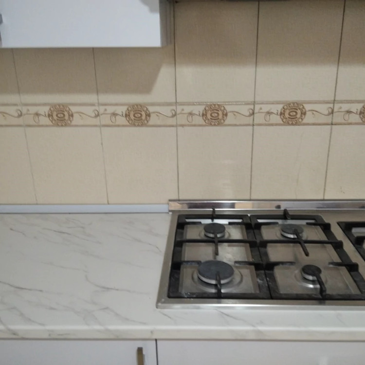 برچسب کابینت طرح سنگ مات کد 3546 سفید رگه طوسی