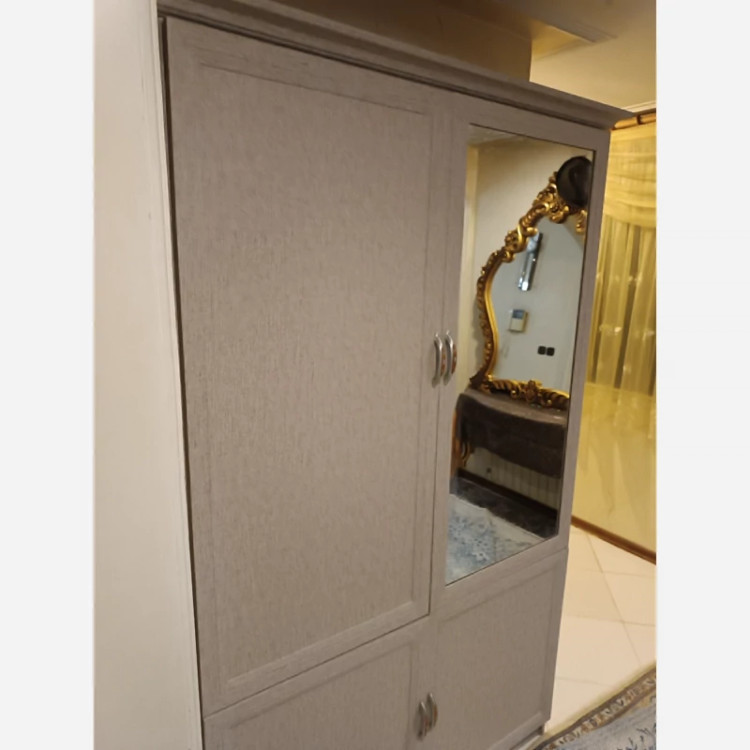 برچسب کابینت و دکوری کد 7514 طرح کنف درشت بافت کرم قهوه ای