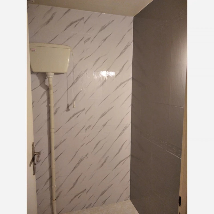 برچسب کابینت طرح سنگ هایگلاس کد 6270 ضخیم سفید رگه طوسی