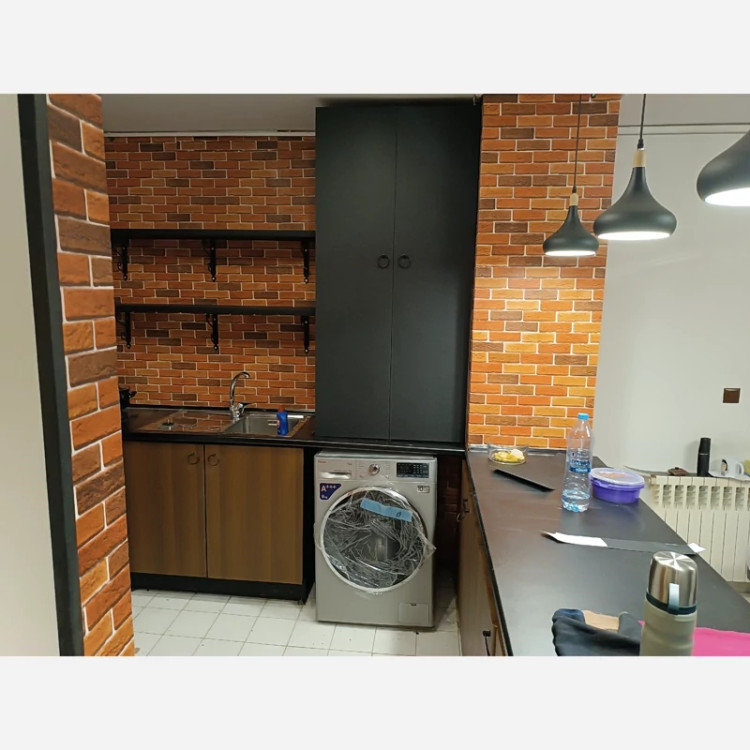 برچسب کابینت طرح آجری پفکی کد 8248 قرمز آجری
