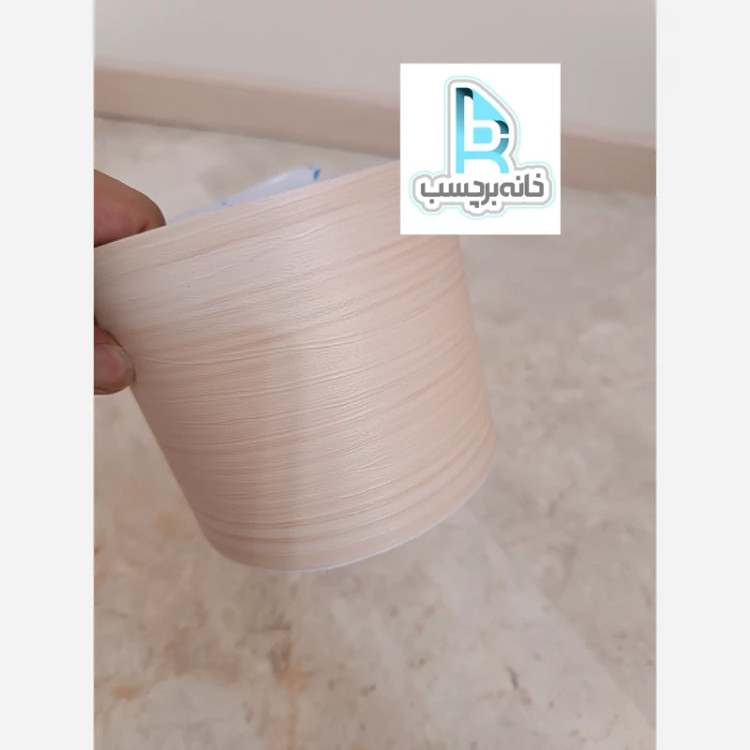 برچسب قرنیز طرح چوب کرم روشن 10 سانت کد 6240