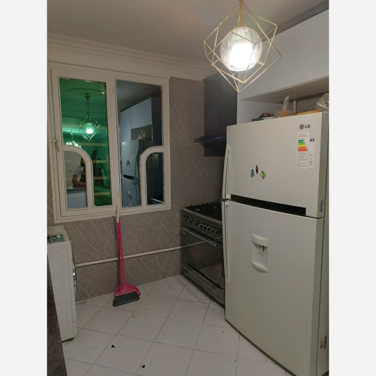 برچسب کابینت طرح سنگ نیمه براق کد 3563 طوسی رگه سفید عرض 90 سانت
