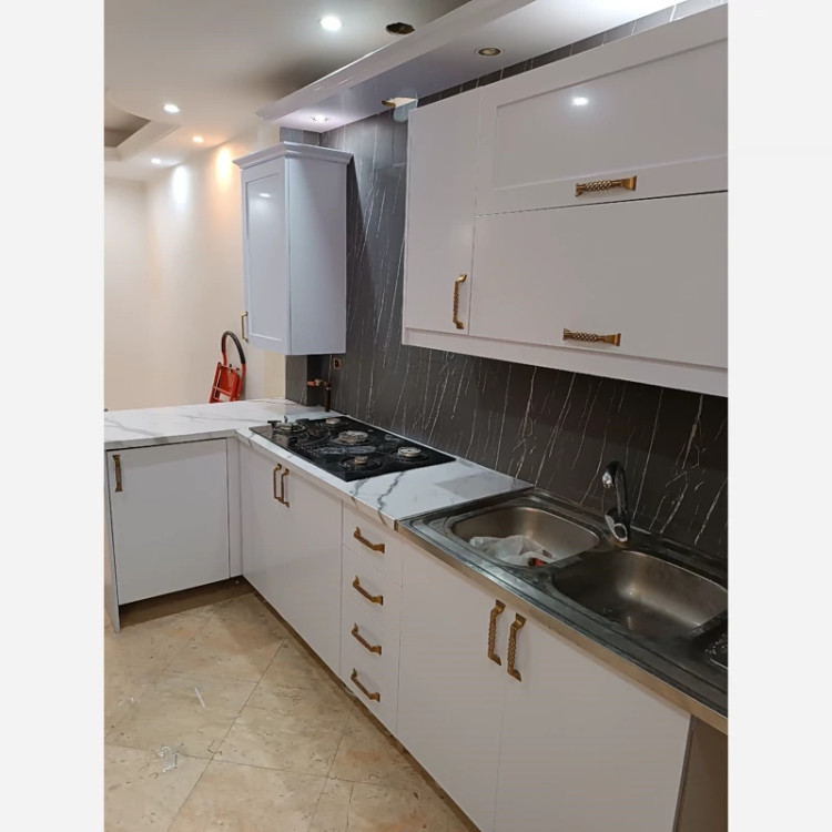 برچسب کابینت طرح سنگ مات دون دون کد 3540 طوسی رگه سفید