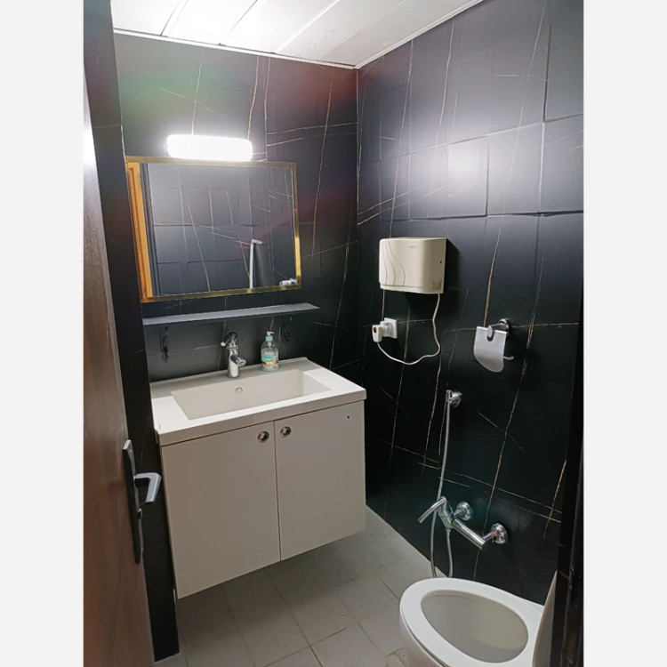 برچسب کابینت طرح سنگ مات کد 8153 مشکی رگه طلایی ضخیم