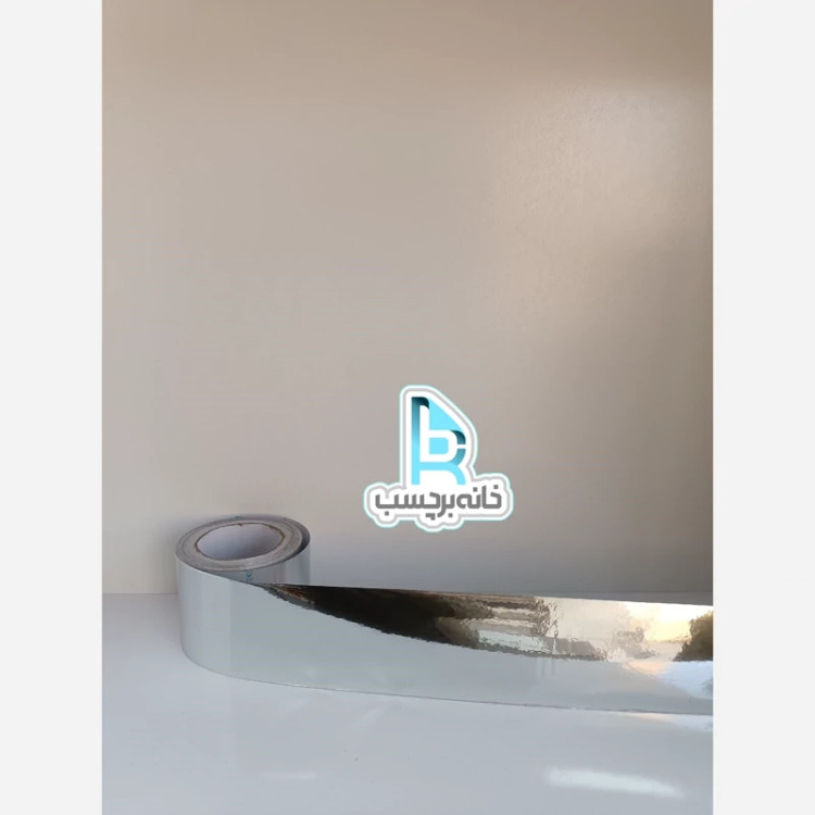 برچسب نواری طرح استیل براق و طلایی براق