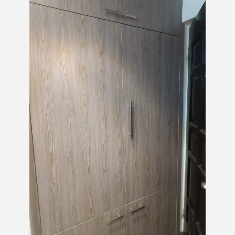 برچسب کابینت طرح چوب کرم طوسی برجسته ضخیم کد 1338