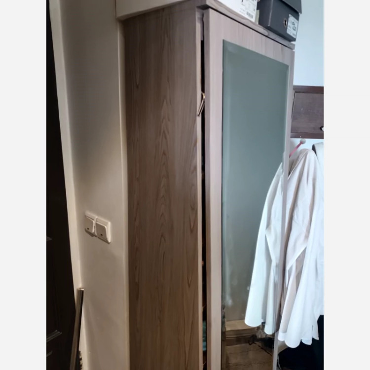 برچسب کابینت طرح چوب کرم طوسی برجسته ضخیم کد 1338