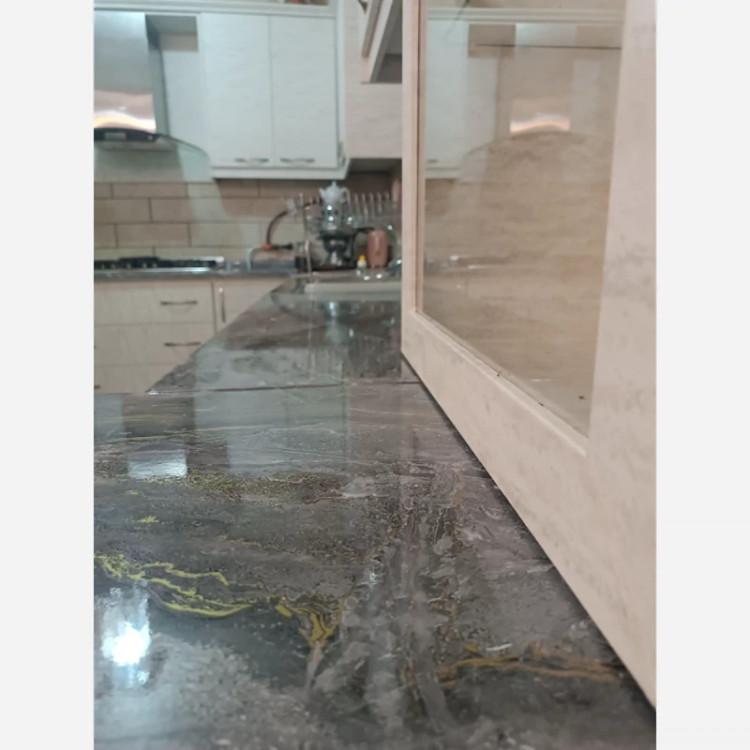 برچسب کابینتکد 4525 طرح بتن پتینه ای کرم برجسته