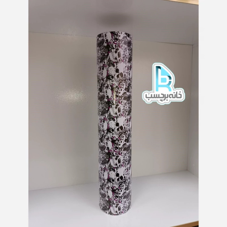 برچسب دیواری کد B-301 بمب استیکر طرح اسکلت چاپی