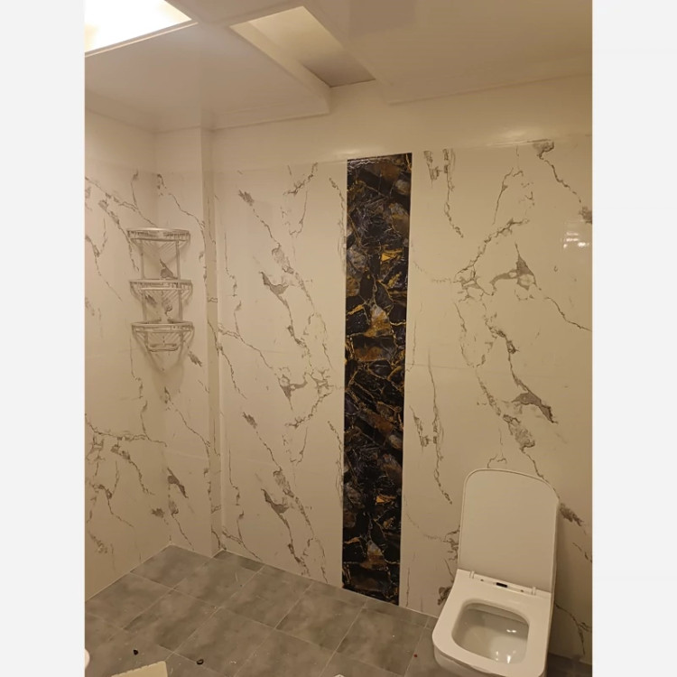 برچسب کابینت طرح سنگ هایگلاس کد 3549 مرمری سورمه ای