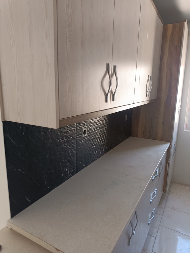 برچسب کابینت کد 3545 سنگ مشکی مات رگه دار سفید