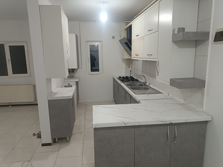 برچسب کابینت کد 4515 طرح بتن پتینه ای طوسی