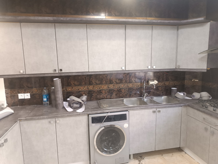 برچسب کابینت کد 4515 طرح بتن پتینه ای طوسی