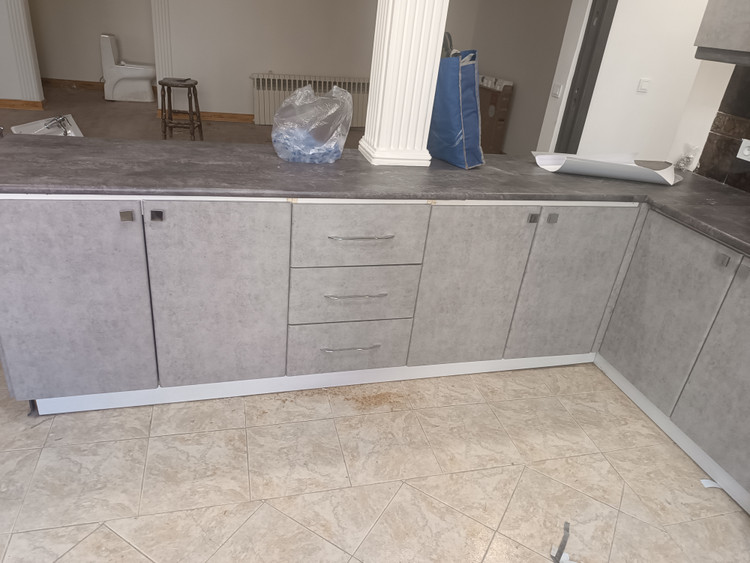 برچسب کابینت کد 4515 طرح بتن پتینه ای طوسی