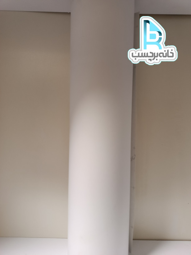 برچسب کابینت سفید مات پشت نقرهای MACTAC بلژیک با پوشانندگی عالی