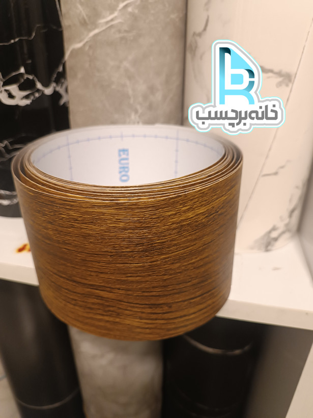 برچسب قرنیزی کد 6246 طرح چوب قهوه ای روشن