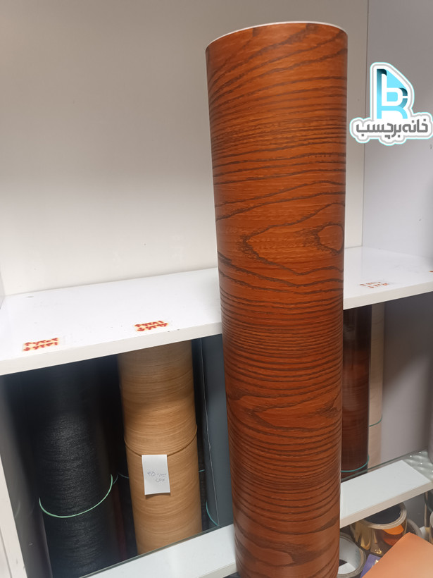 برچسب کابینت کد ۲۶۲۵ طرح چوب طبیعی هوهای عسلی تیره با بافت درشت عرض ۶۰ سانت