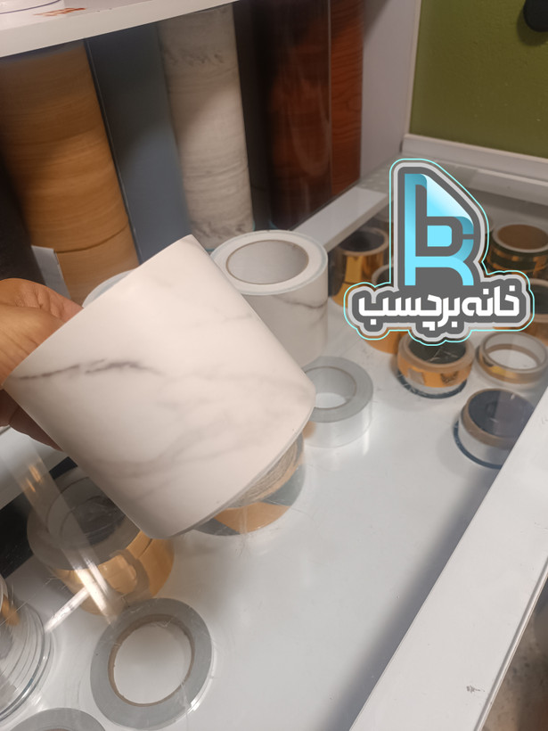 برچسب قرنیزی کد ۳۵۴۶ طرح سنگ سوپرمات سفید با رگههای طوسی