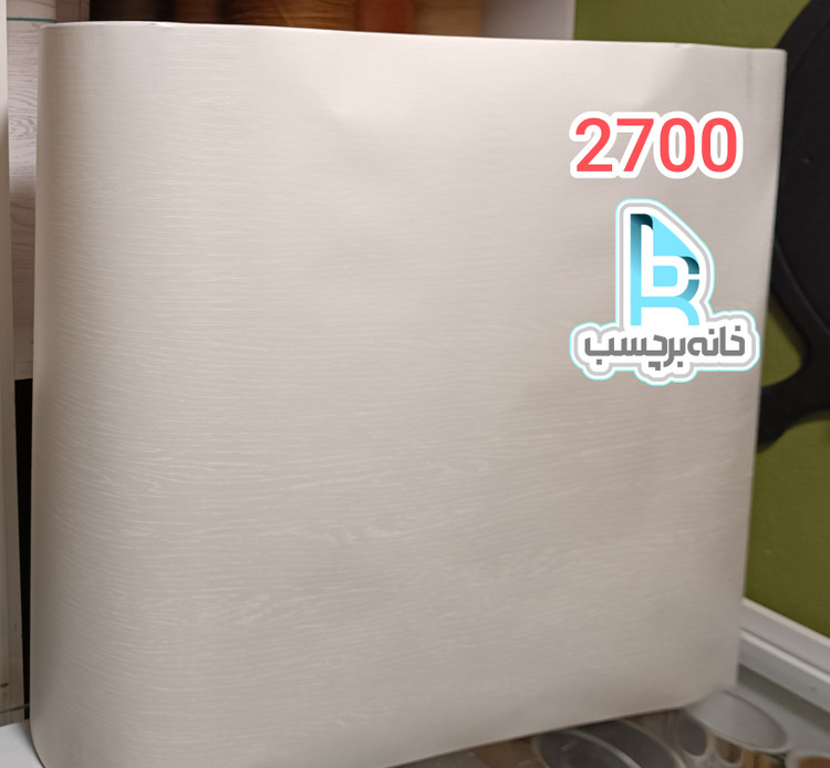برچسب کابینت کد ۲۷۰۰ طرح چوب سفید شیری عرض ۶۰ سانت با پوشانندگی بسیار عالی