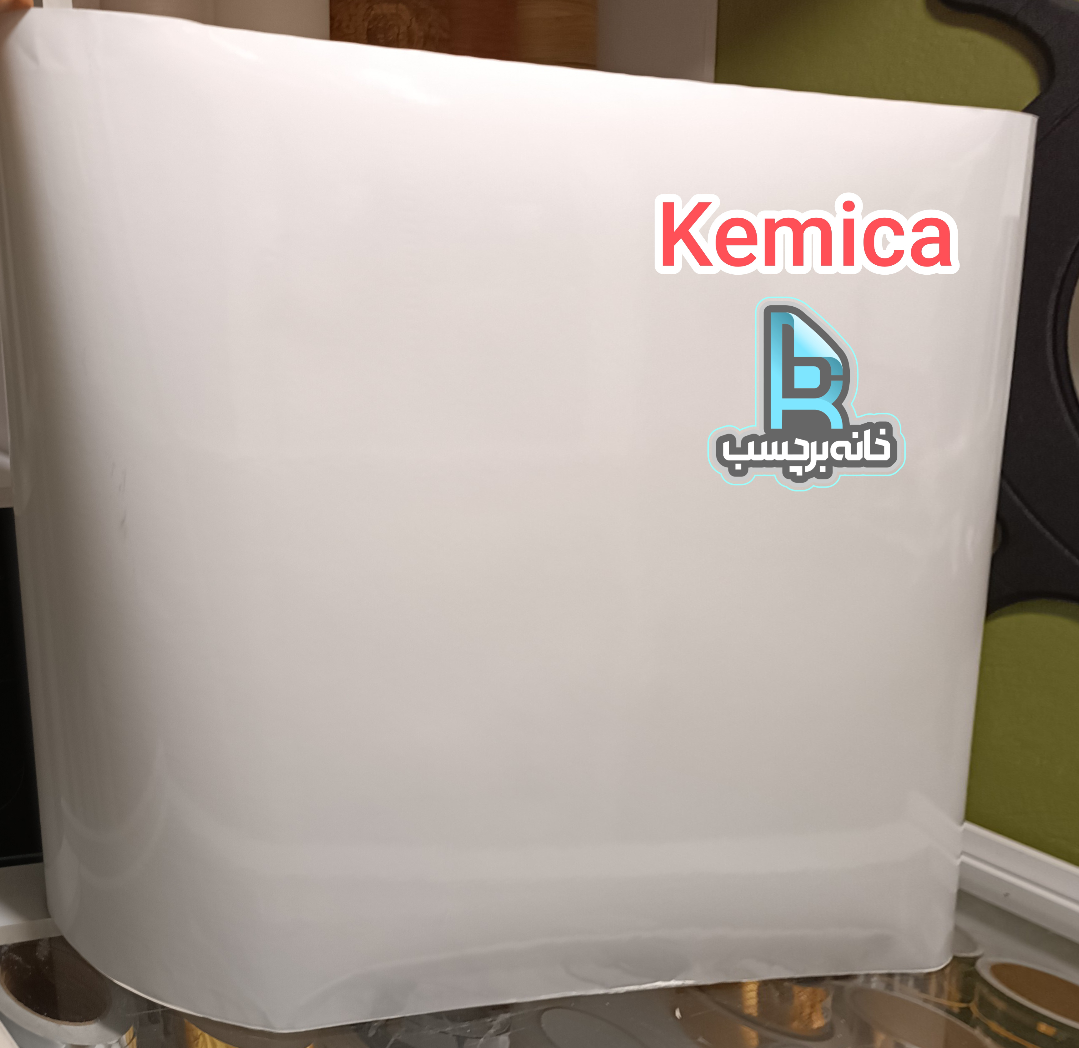 برچسب کابینت کمیکا سفید های گلس با پوشانندگی ۱۰۰ جنس وارداتی ایتالیایی
